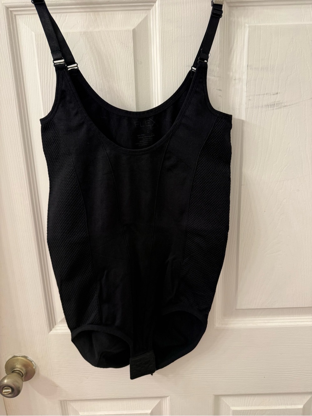 Black Shapewear Bodysuit with Adjustable Straps